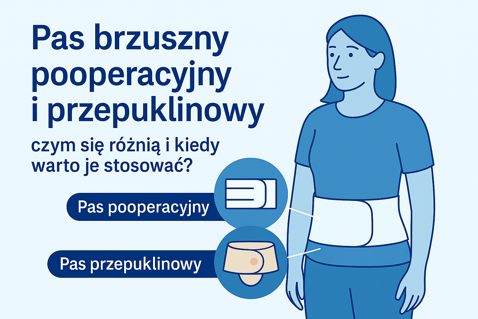 Porównanie pasa brzusznego pooperacyjnego i przepuklinowego u kobiety – różnice i zastosowanie