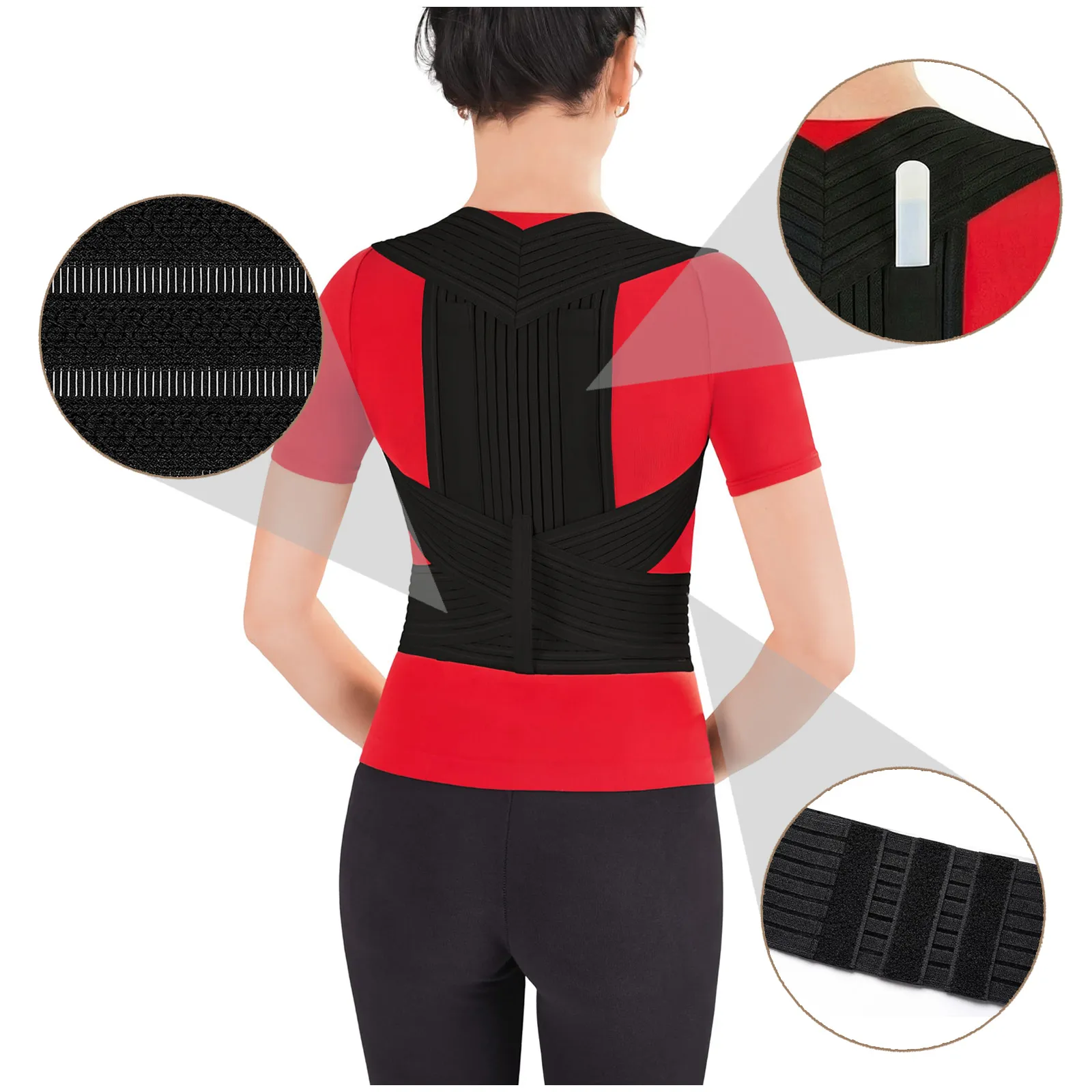 Korektor postawy ze stalkami mek 2002 czarny